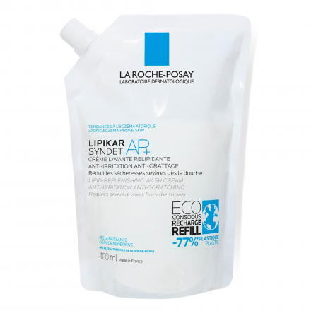 LA ROCHE-POSAY Lipikar Syndet AP+ Crème lavante relipidante (eco recharge 400ml)